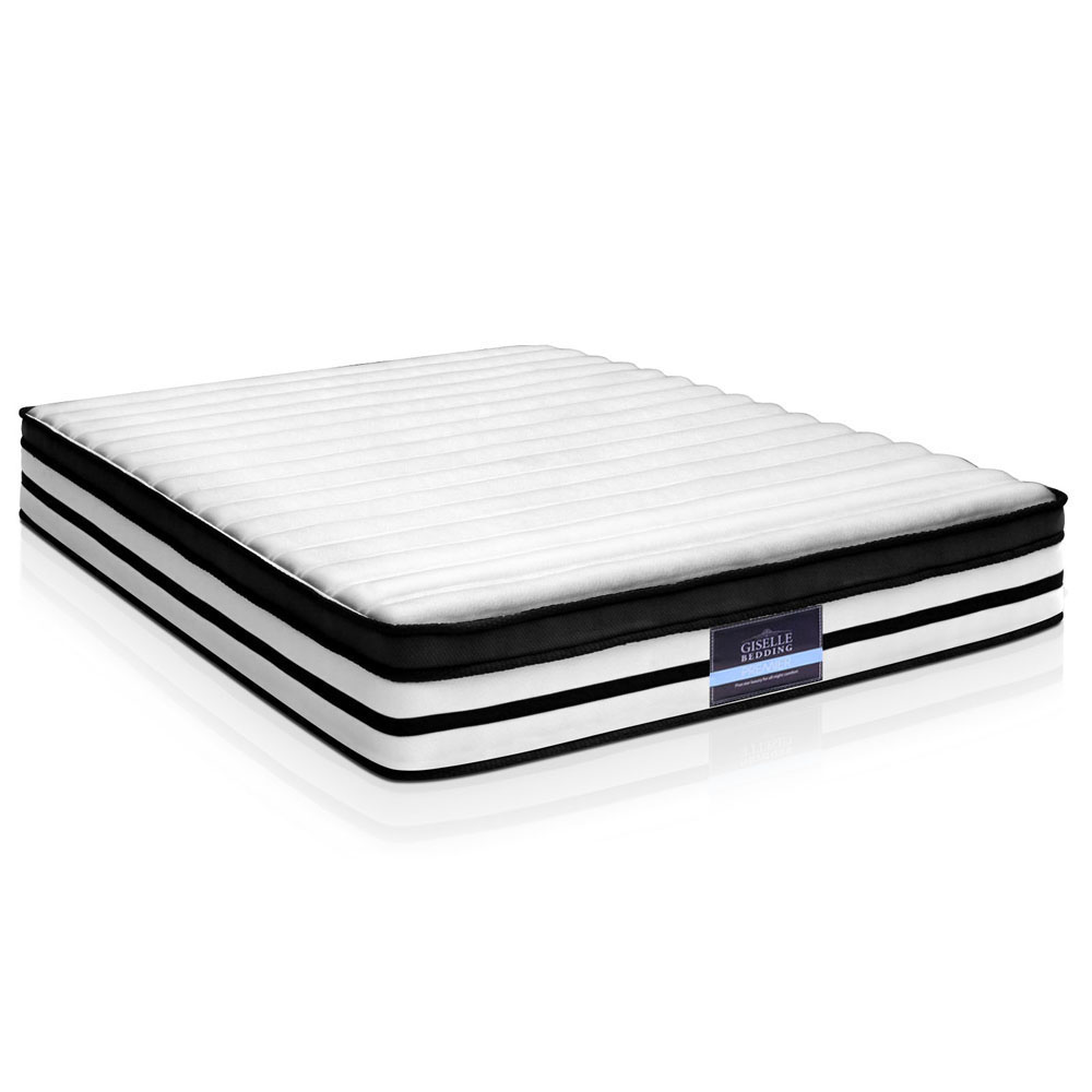 Giselle Bedding DOUBLE Size Bed Mattress Euro Top Pocket Spring Foam 27CM