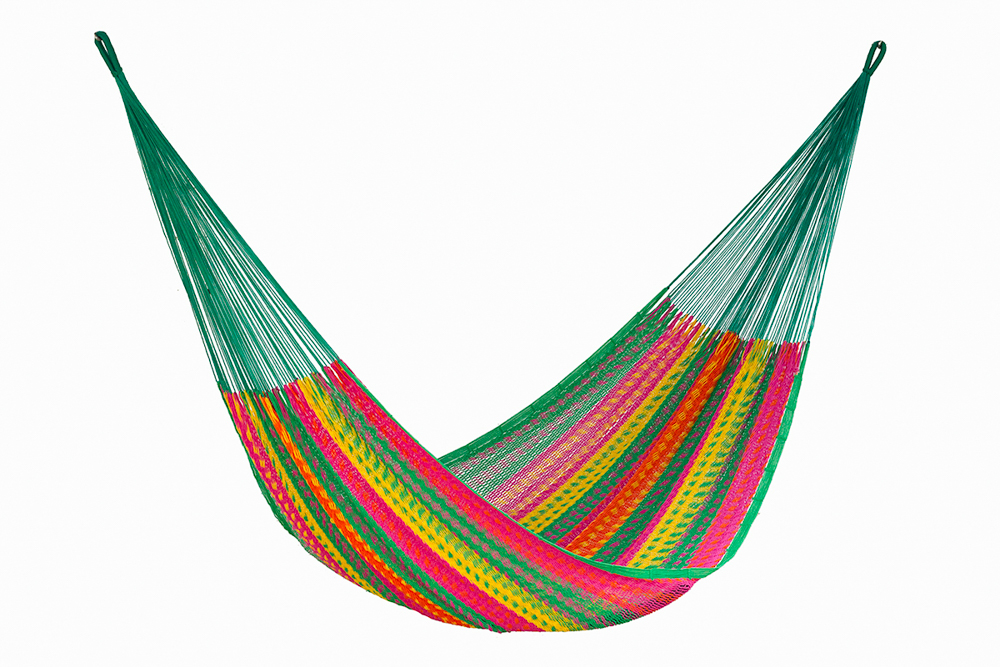 King Size Outoor Cotton Mayan Legacy Mexican Hammock in  Radiante